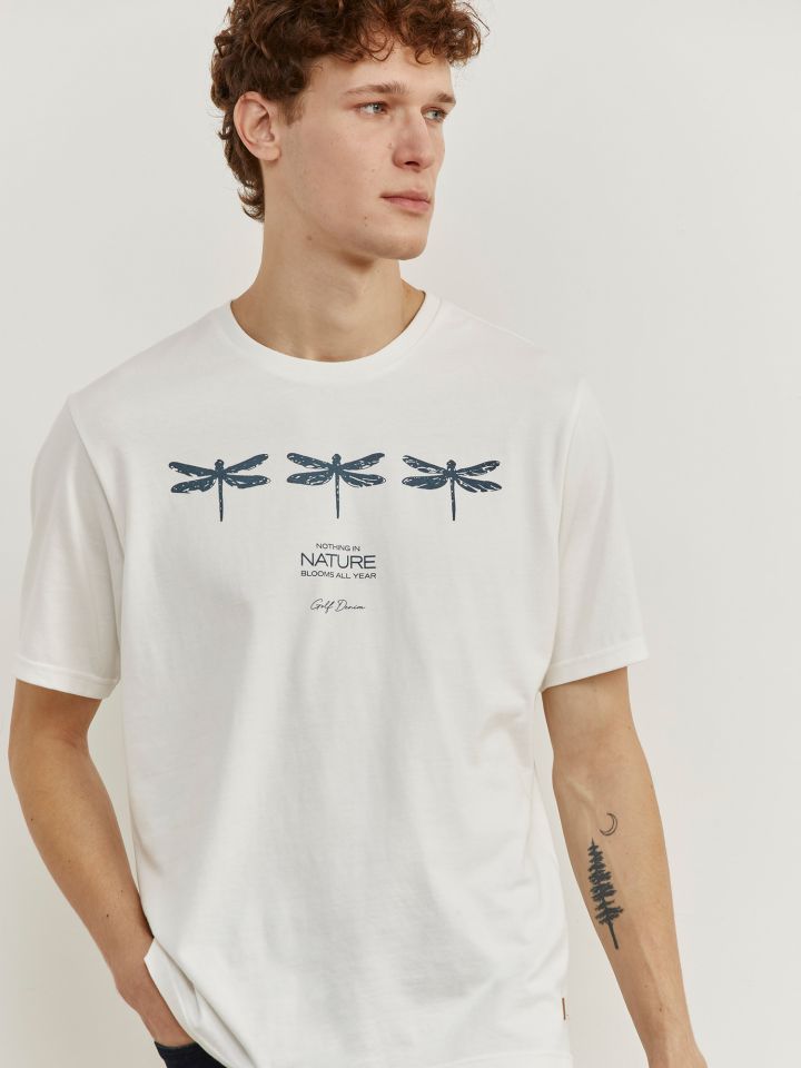 טי שירט קצרה עם הדפס