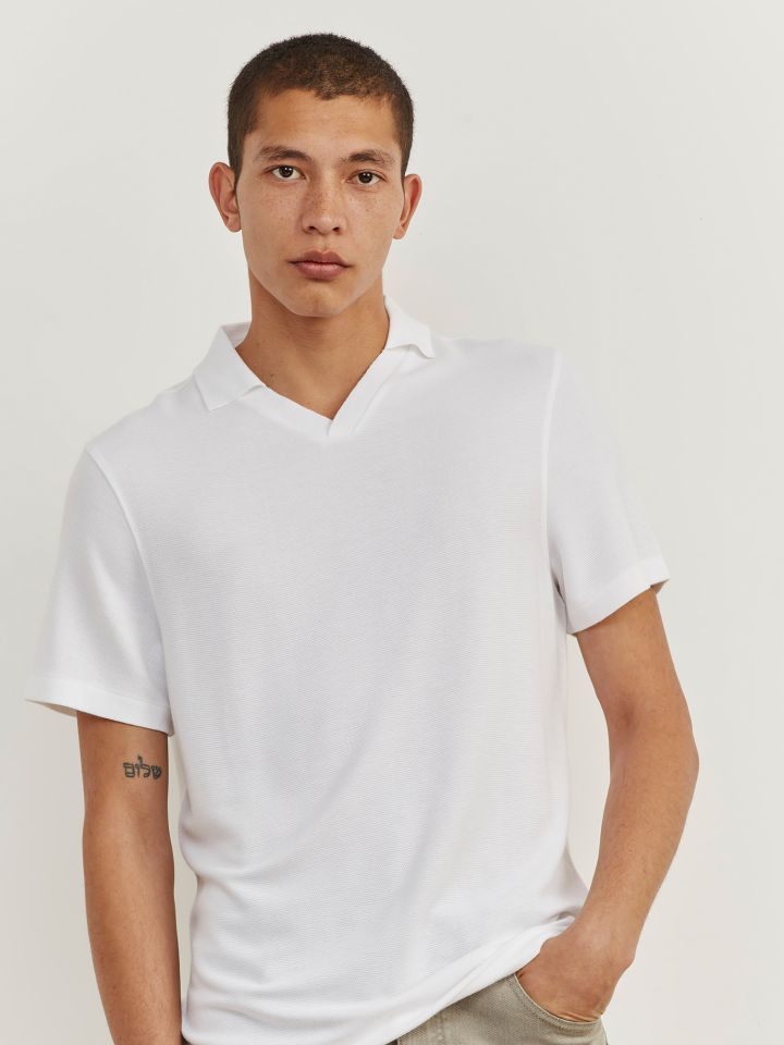 חולצת פולו סרוגה