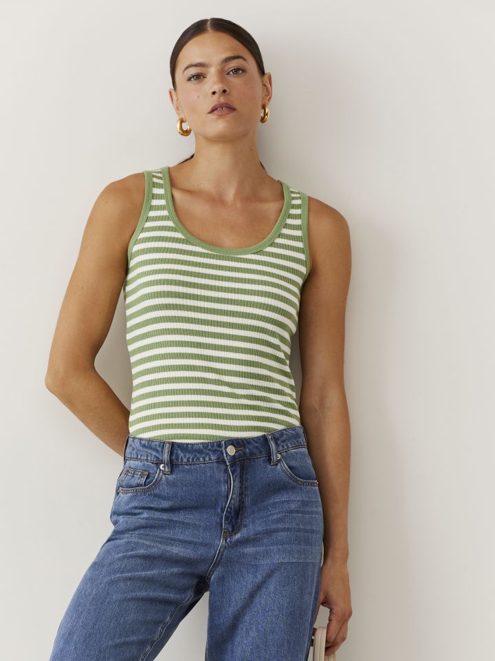 גופיית סריג פסים