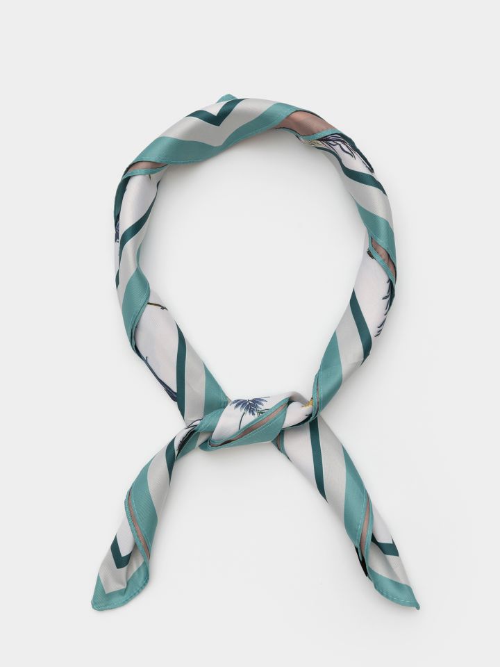 מטפחת מודפסת דו צדדית