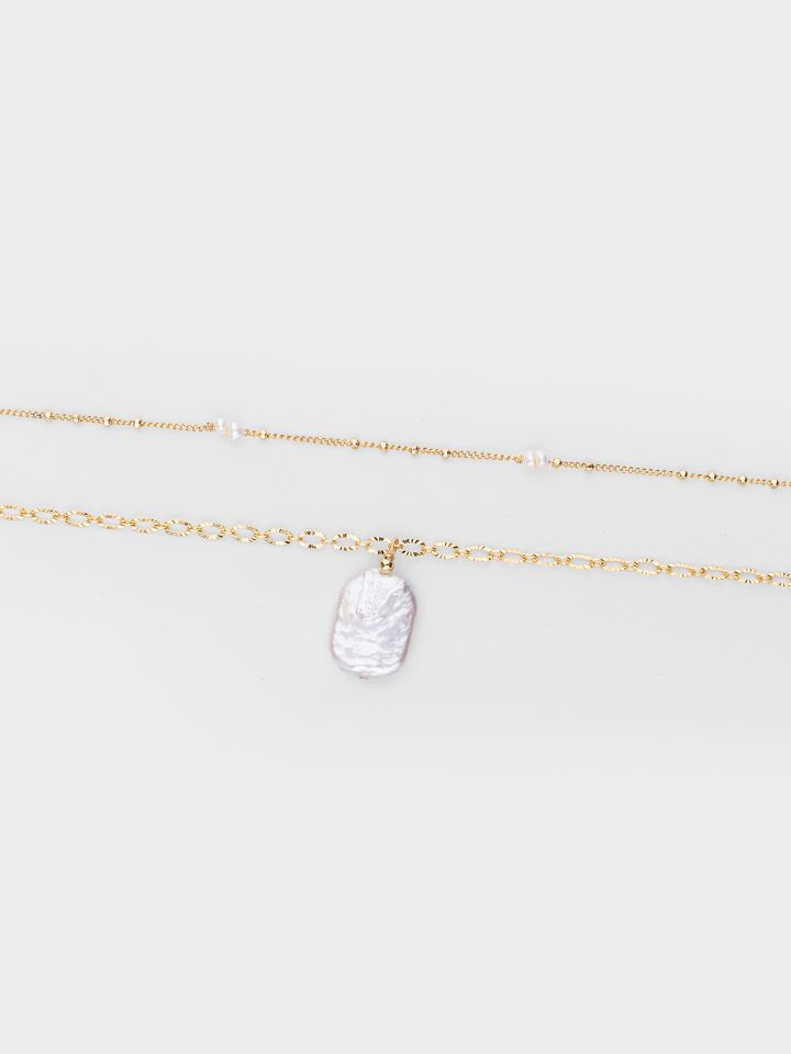 זוג שרשראות פנינים