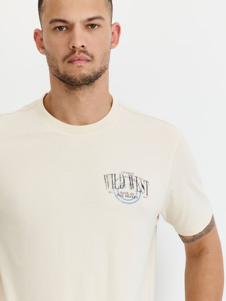 טי שירט קצרה דפוס חוף