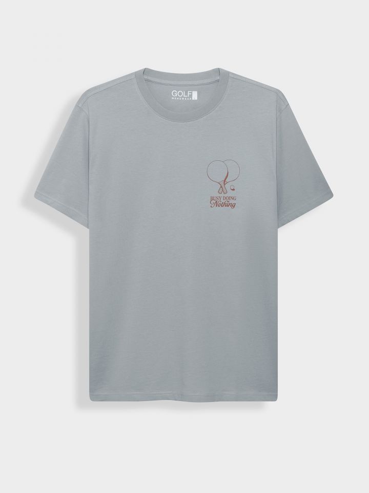 טי שירט קצרה דפוס חוף