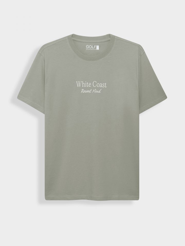 טי שירט קצרה דפוס חוף