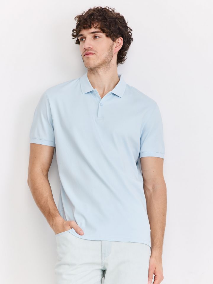 חולצת פולו כותנה פרימיום קצרה