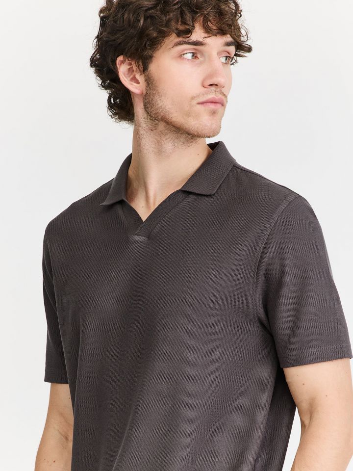 פולו טקסטורה שרוול קצר