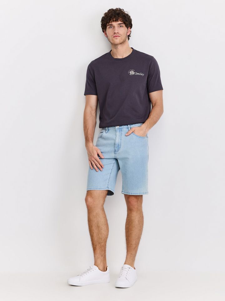 ברמודה ג’ינס טקסטורת פס