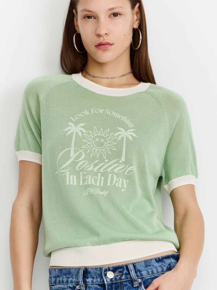 סריג מודפס SMILEY