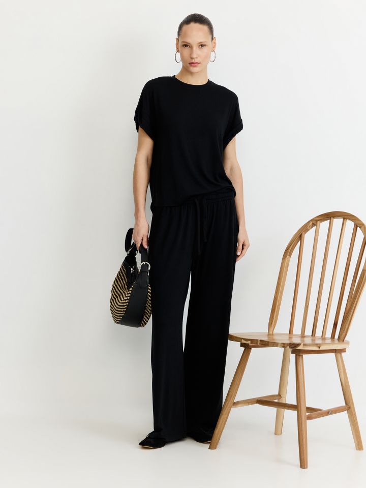 מכנסי ג’וגר רגל רחבה