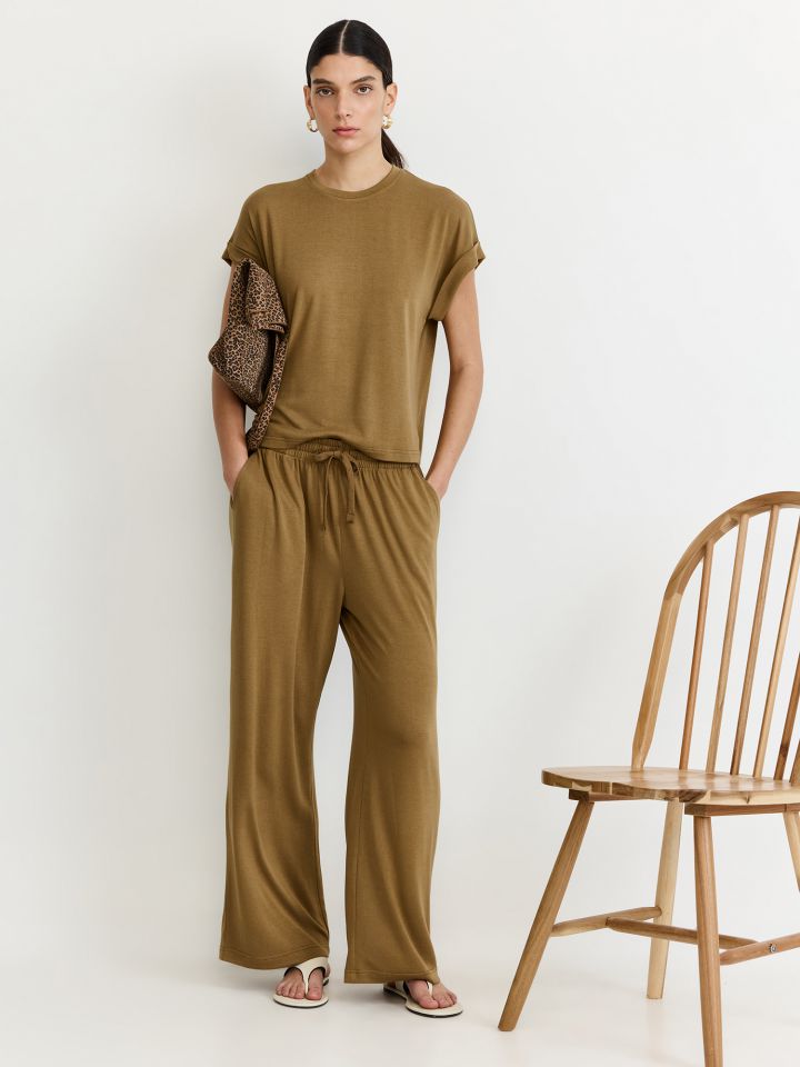 מכנסי ג’וגר רגל רחבה