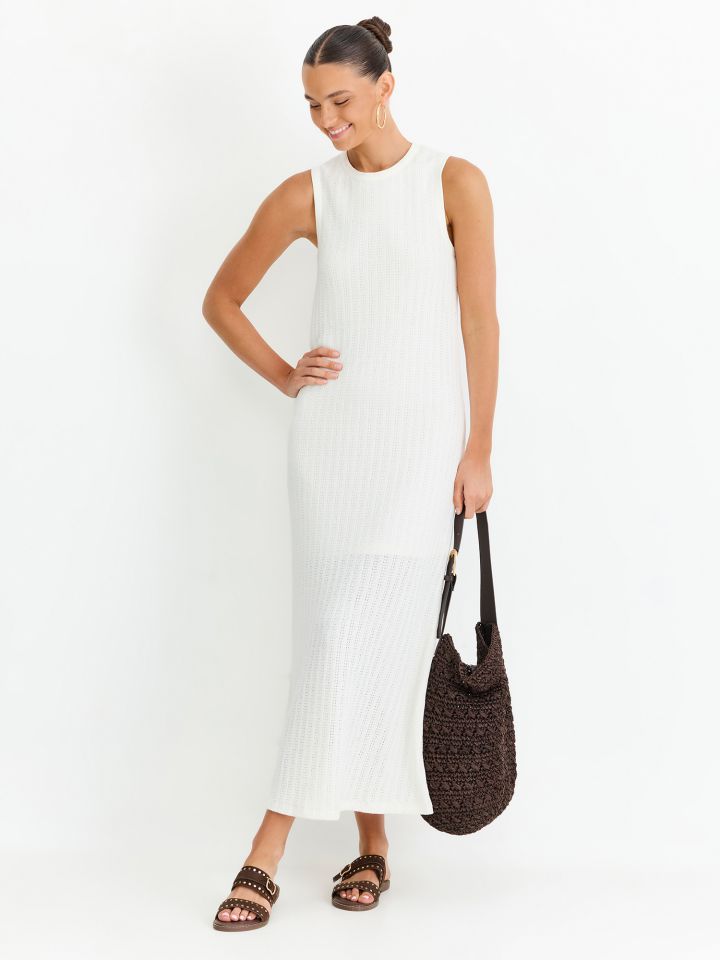 שמלת מקסי סרוגה