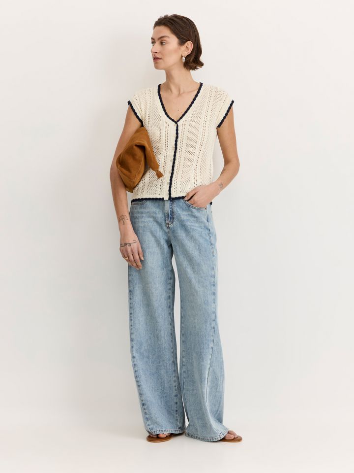 ג’ינס WIDE LEG תפר צד