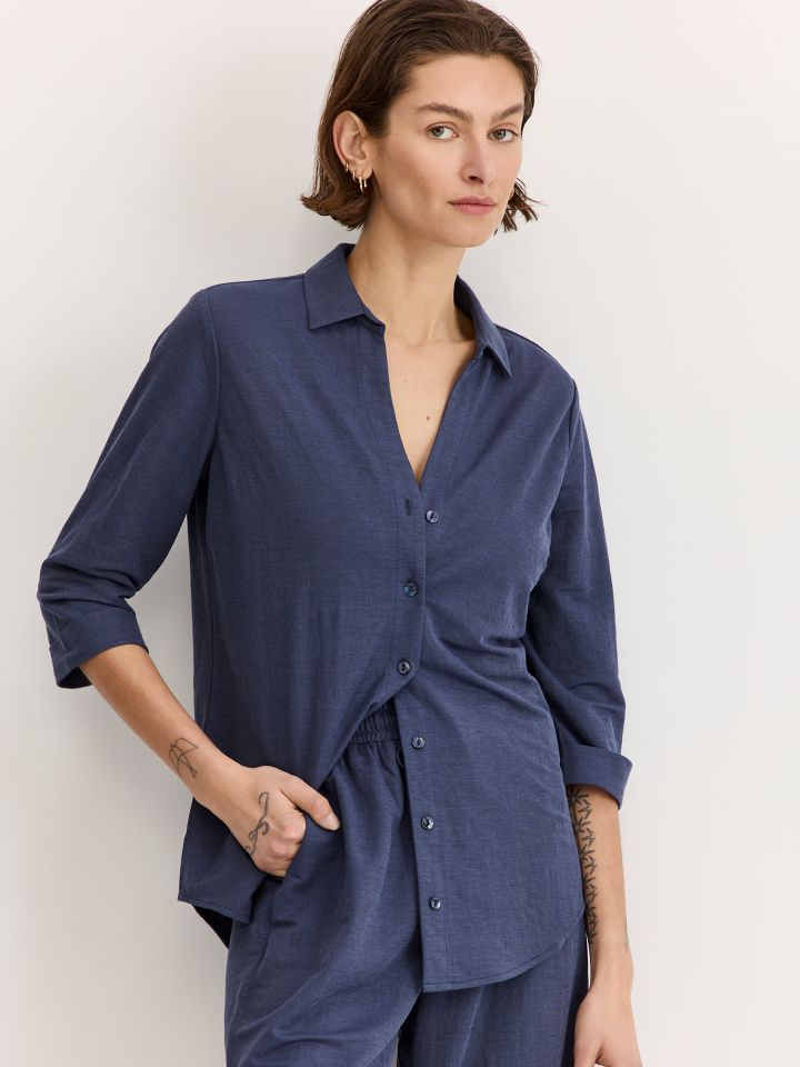 חולצת טוניקה מכופתרת