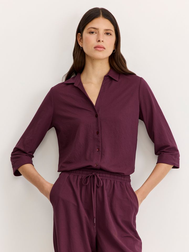 חולצת טוניקה מכופתרת