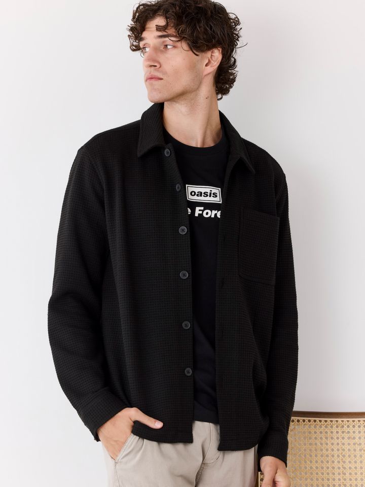 חולצת אוברשירט וופל