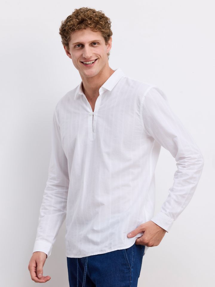 חולצת אריג שנטי טקסטורה