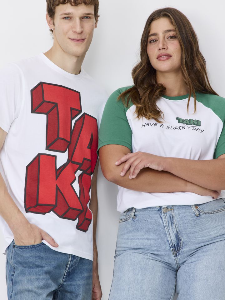 טישרט יוניסקס לוגו ענק טאקי