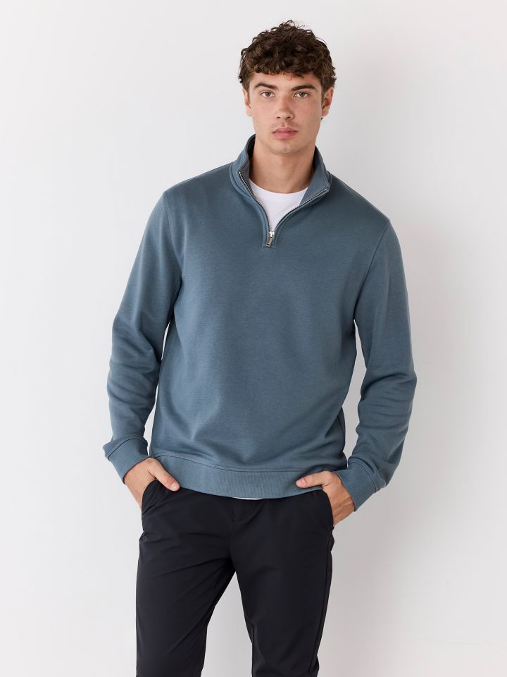 סווטשירט פרנץ’ טרי חצי רוכסן