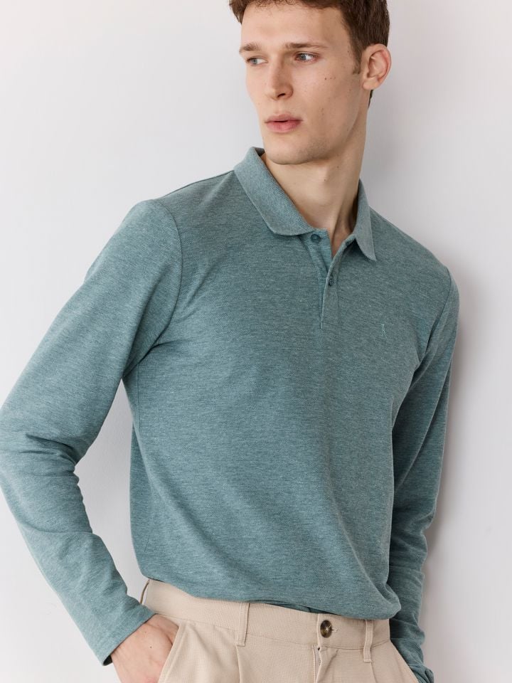 פולו גולפר ארוכה חלקה