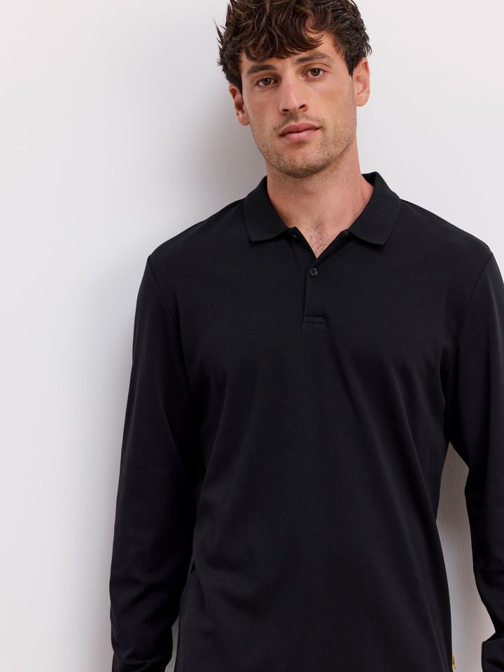 חולצת פולו פרימיום שרוולים ארוכים