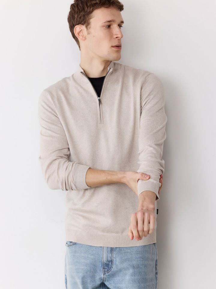 סוודר חצי רוכסן