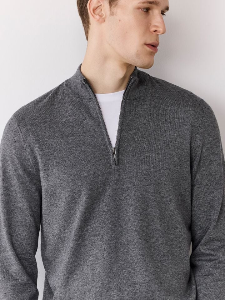 סוודר חצי רוכסן