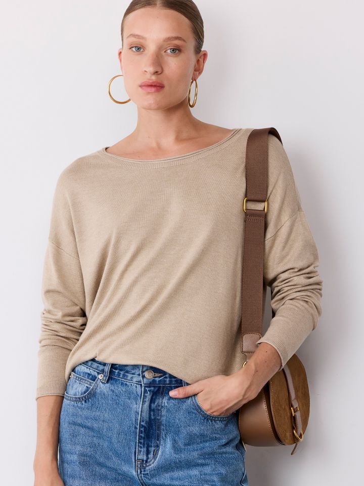 סריג מחשוף סירה בייסיק