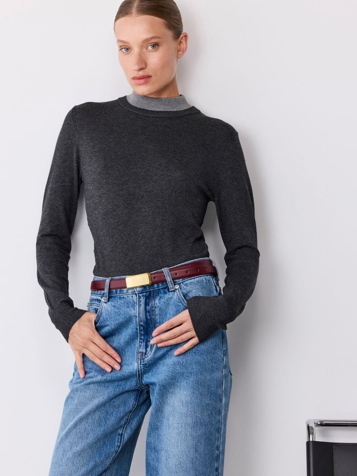 סריג גולף שני צבעים