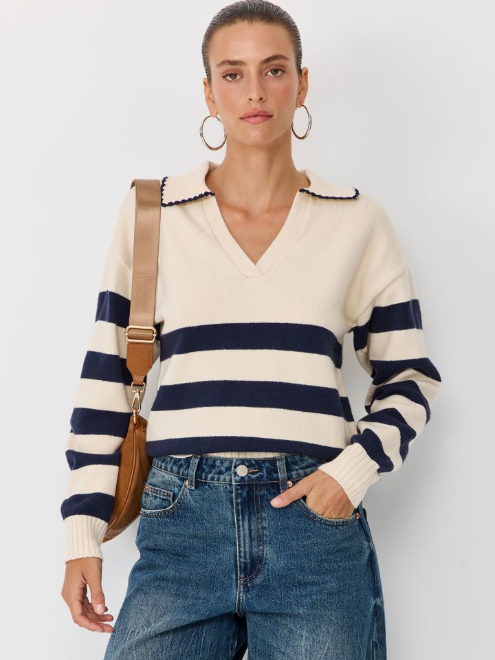 סריג פולו פסים