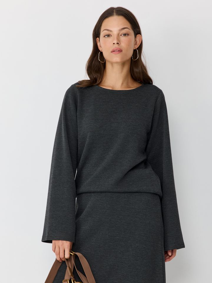 סריג ניקי שרוולים מתרחבים