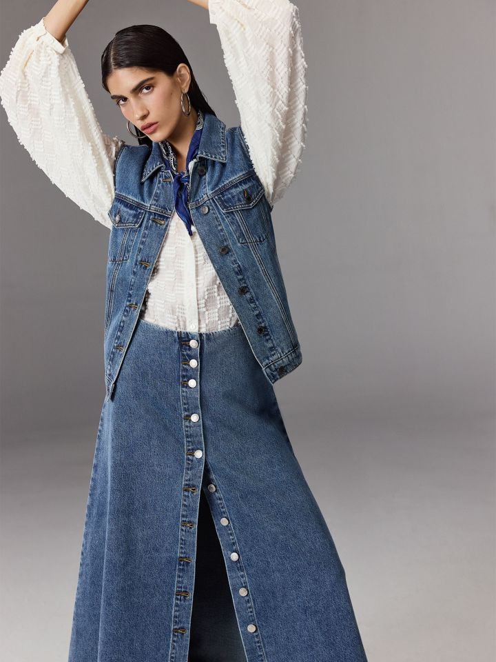 חצאית מידי ג’ינס