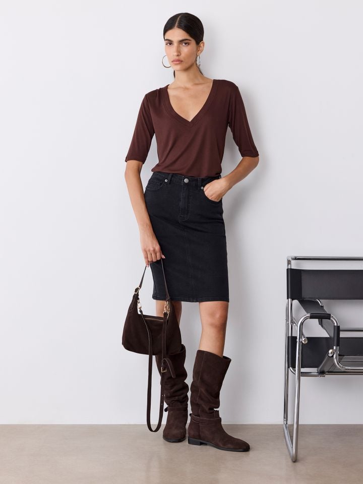 חצאית עיפרון ג’ינס