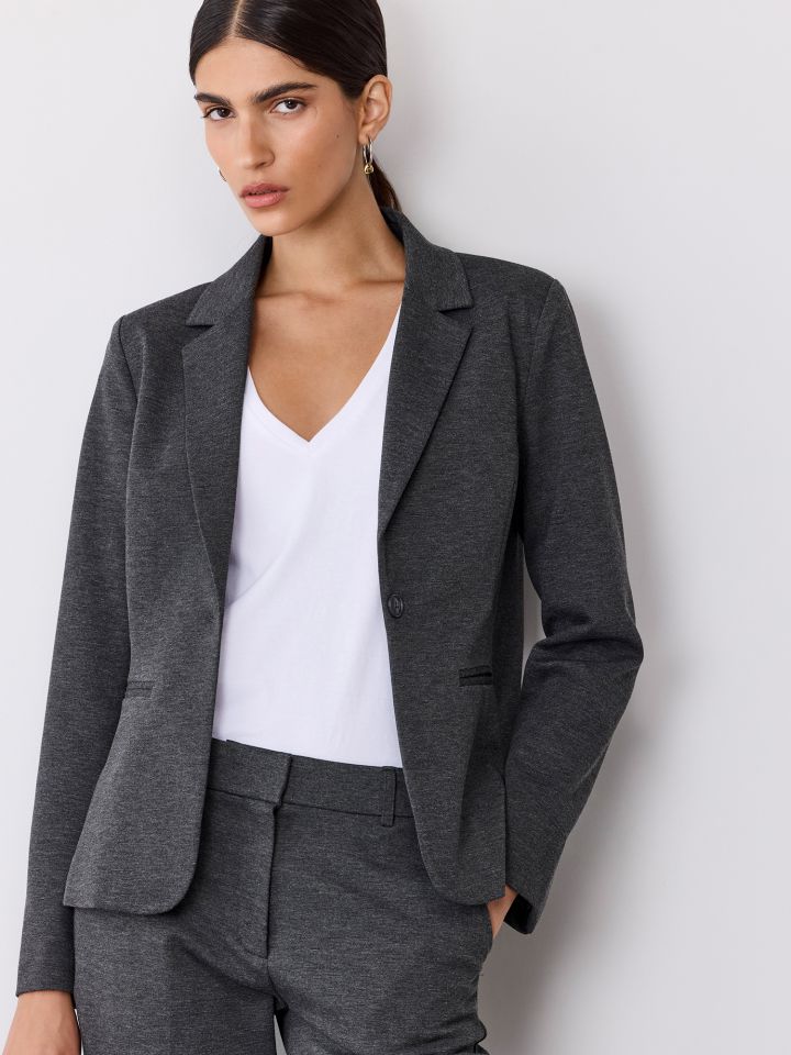 בלייזר משבצות בד אלסטי