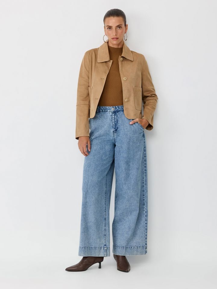 ג’קט דמוי זמש