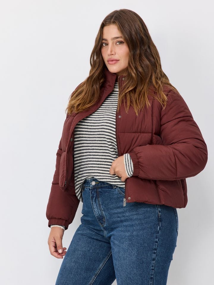 מעיל קווילט קרופ