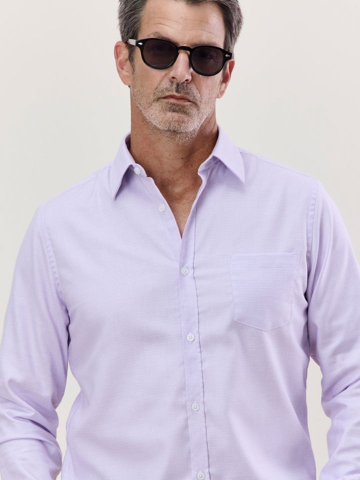 MAX MORETTI חולצה מכופתרת EASY CARE טקסטורה