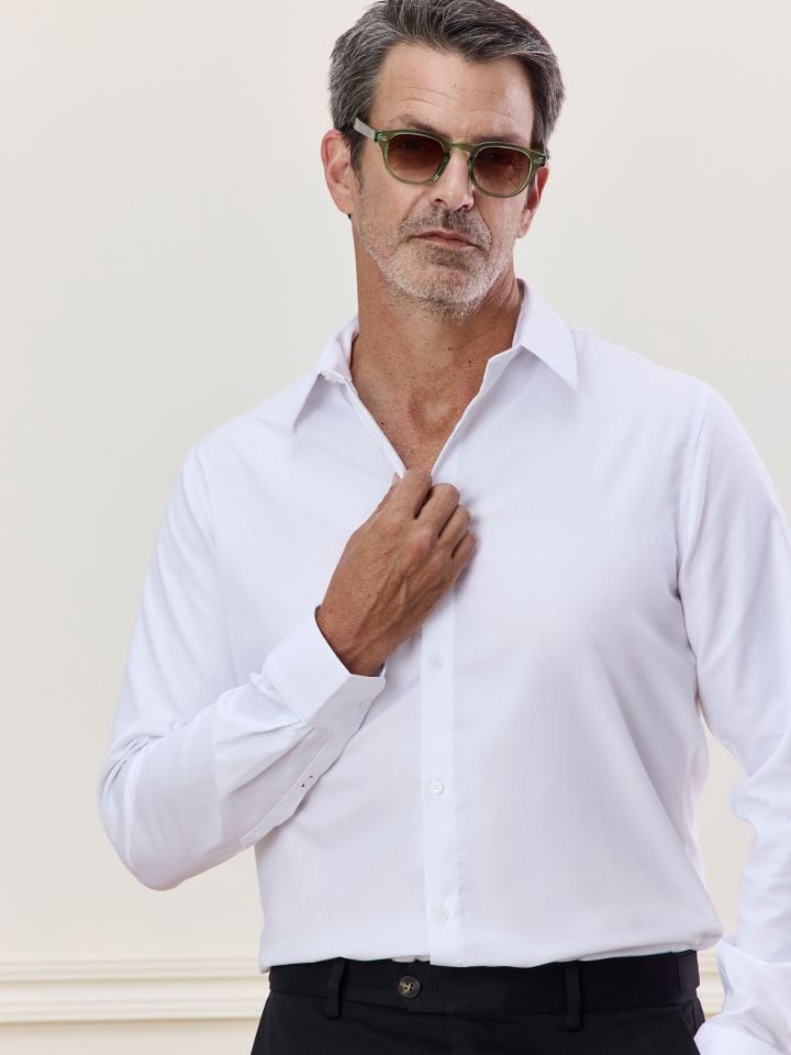 MAX MORETTI חולצה מכופתרת NON IRON טקסטורה