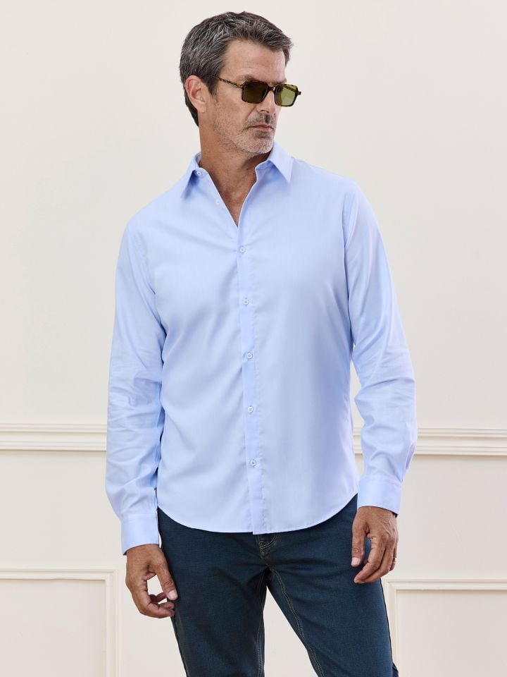 MAX MORETTI חולצה מכופתרת NON IRON טקסטורה