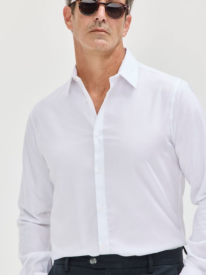 HECHTER PARIS חולצה מכופתרת NON IRON טוויל חלק