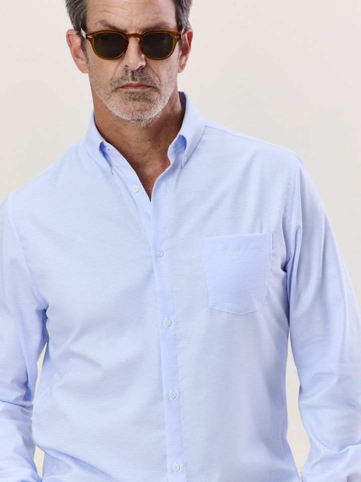 HECHTER PARIS חולצה מכופתרת NON IRON ז’קארד