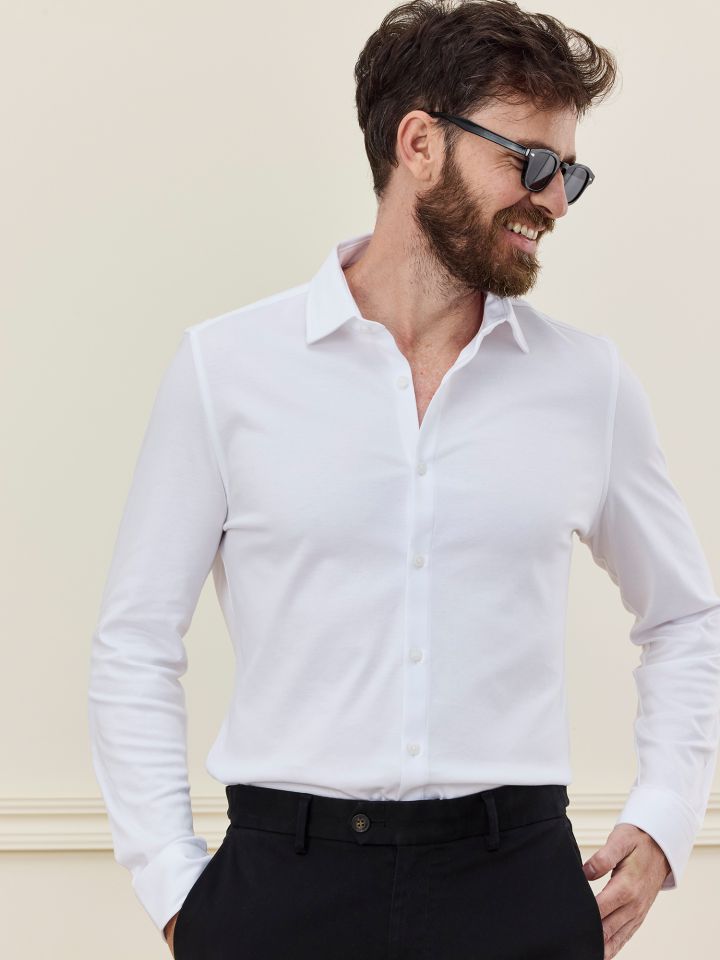 MAX MORETTI חולצה מכופתרת TRAVEL פיקה