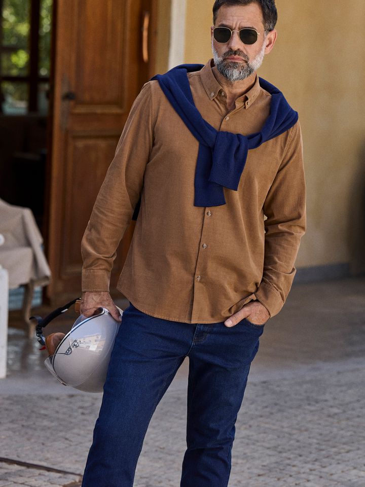 HECHTER PARIS חולצה מכופתרת קורדרוי