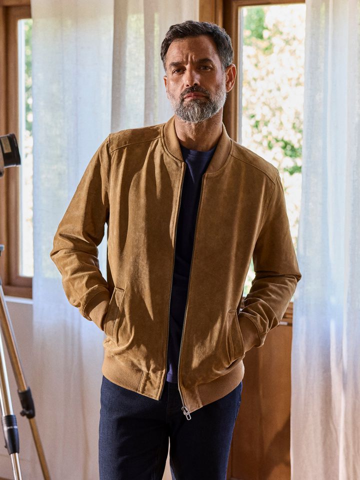 HECHTER PARIS ג’קט בומבר זמש