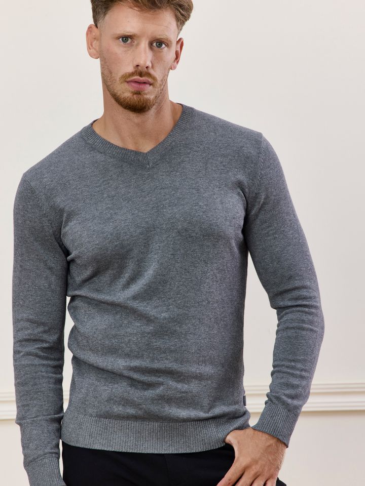 MAX MORETTI סריג וי כותנה סופימה