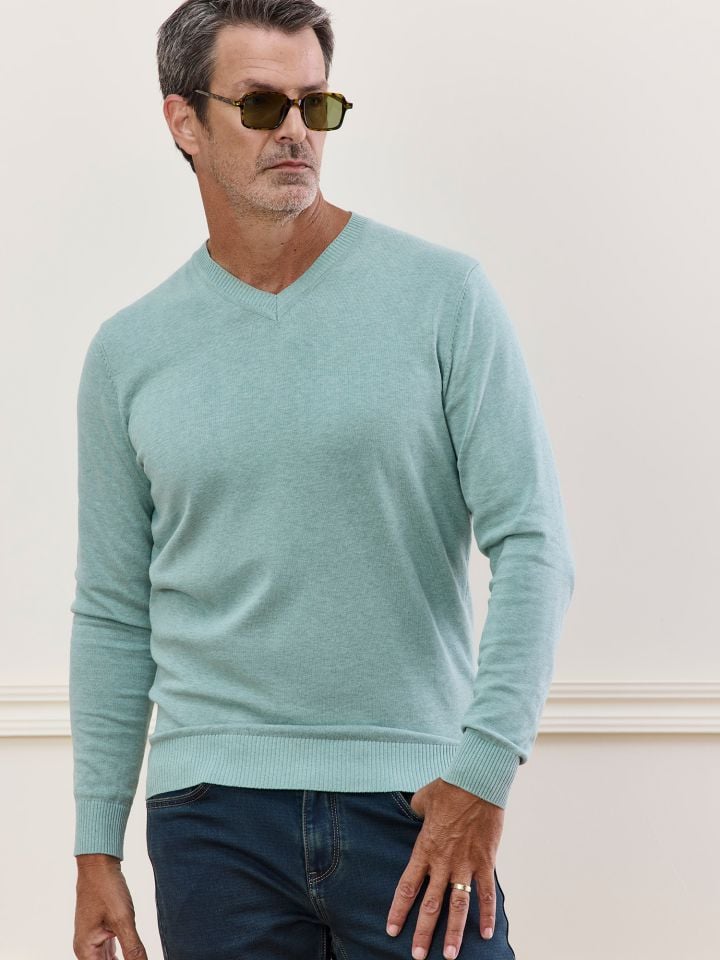 MAX MORETTI סריג וי כותנה סופימה