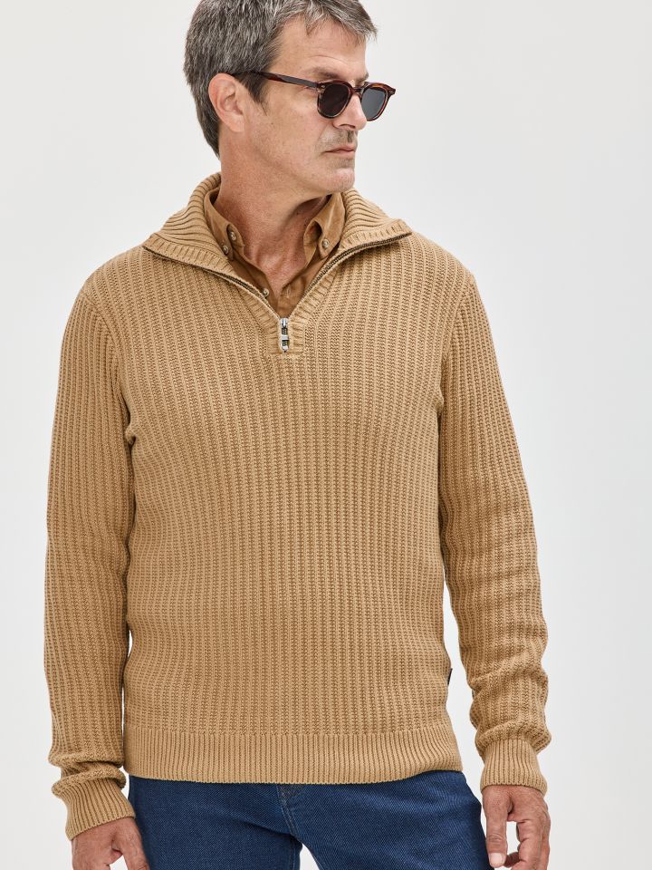 HECHTER PARIS ריב חצי רוכסן 100% כותנה