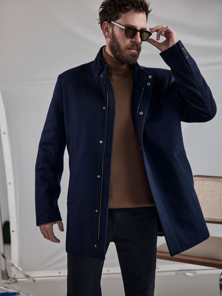 HECHTER PARIS סריג גולף 100% צמר