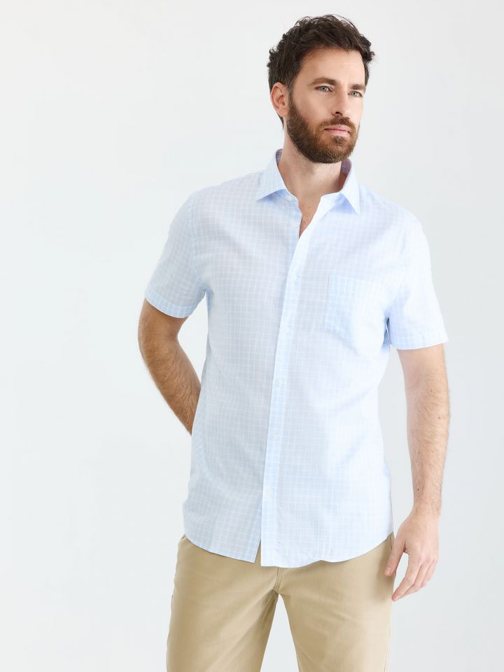 MAX MORETTI חולצה מכופתרת EASY CARE בגזרת רגולר פיט