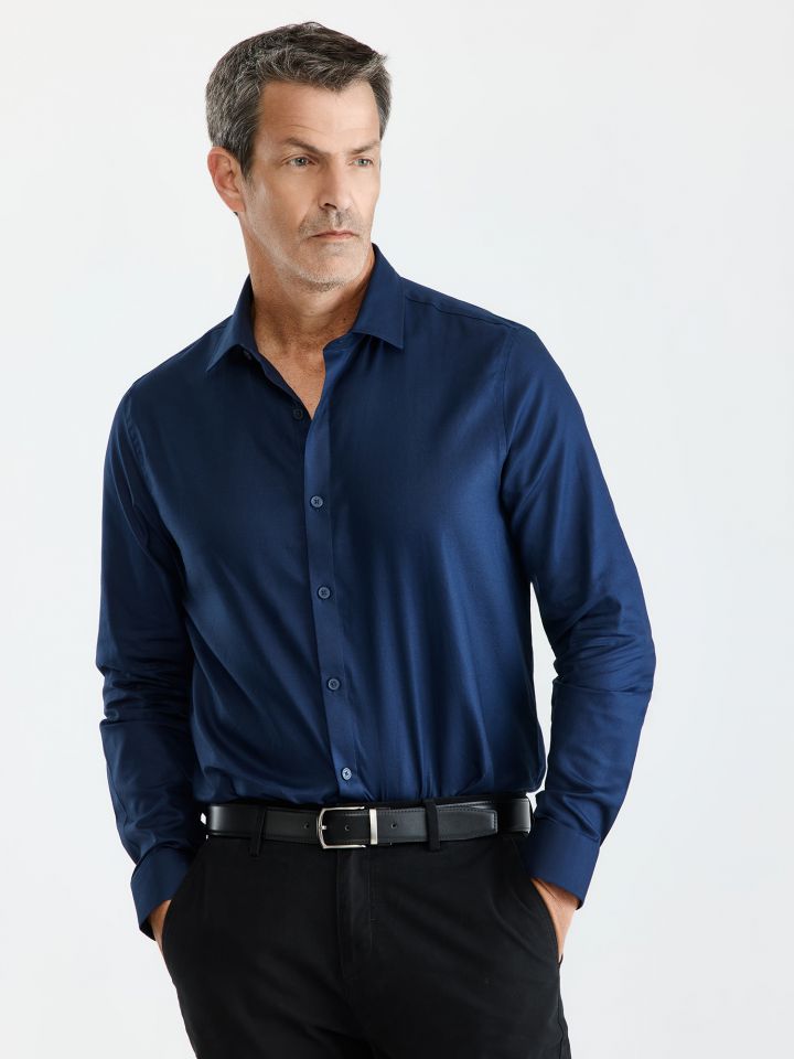 MAX MORETTI חולצת איזיקר בגזרת סלים פיט