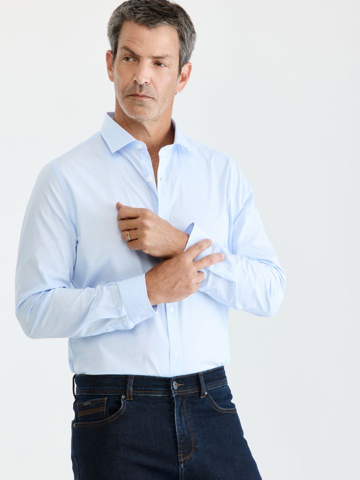 MAX MORETTI חולצת איזיקר בגזרת סלים פיט